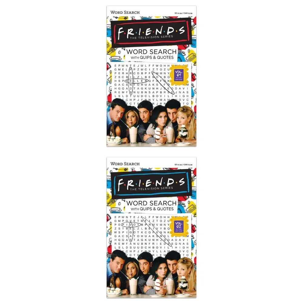 Friends TV Show Word Search Book With Quips & Quotes Volume 1 or Volume 2